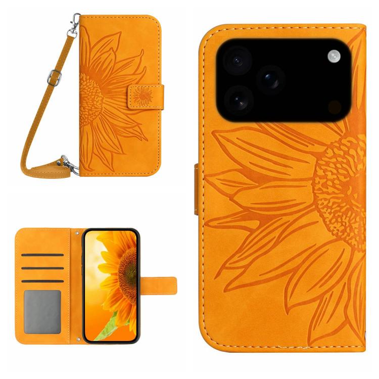 Yellow sunflower iPhone 17 Pro case