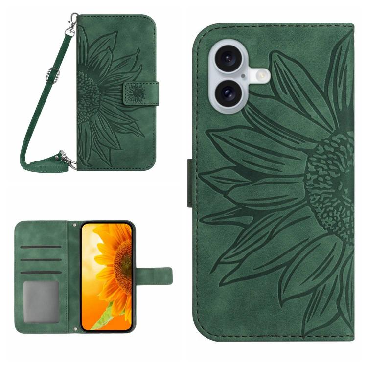 Green sunflower iPhone 17 case