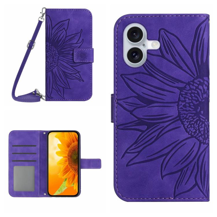 Dark Purple sunflower iPhone 17 case