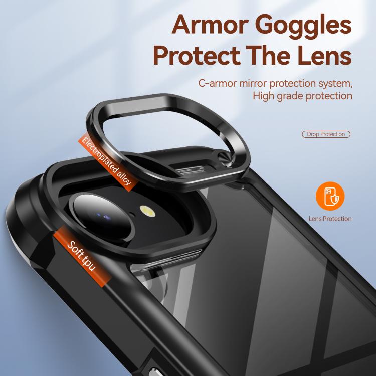 Lens protection iPhone case detachable metal button detail