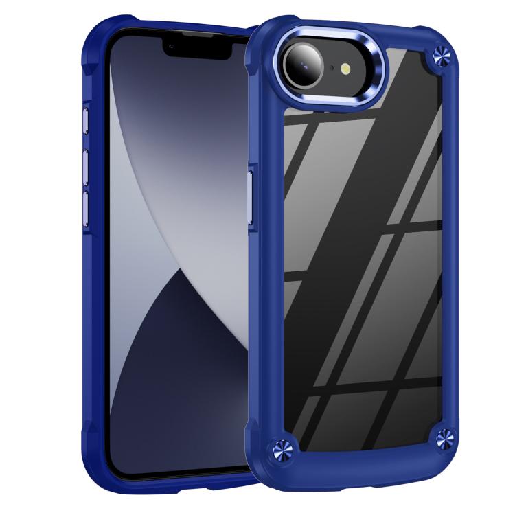 Lens protection TPU PC iPhone case blue for iPhone 17e and 16e