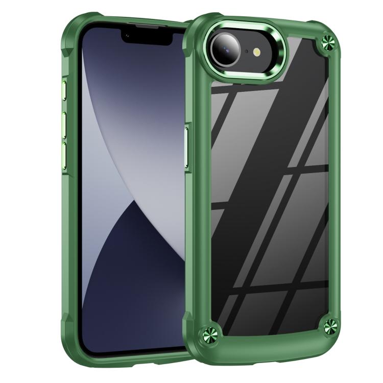 Lens protection TPU PC iPhone case green for iPhone 17e and 16e