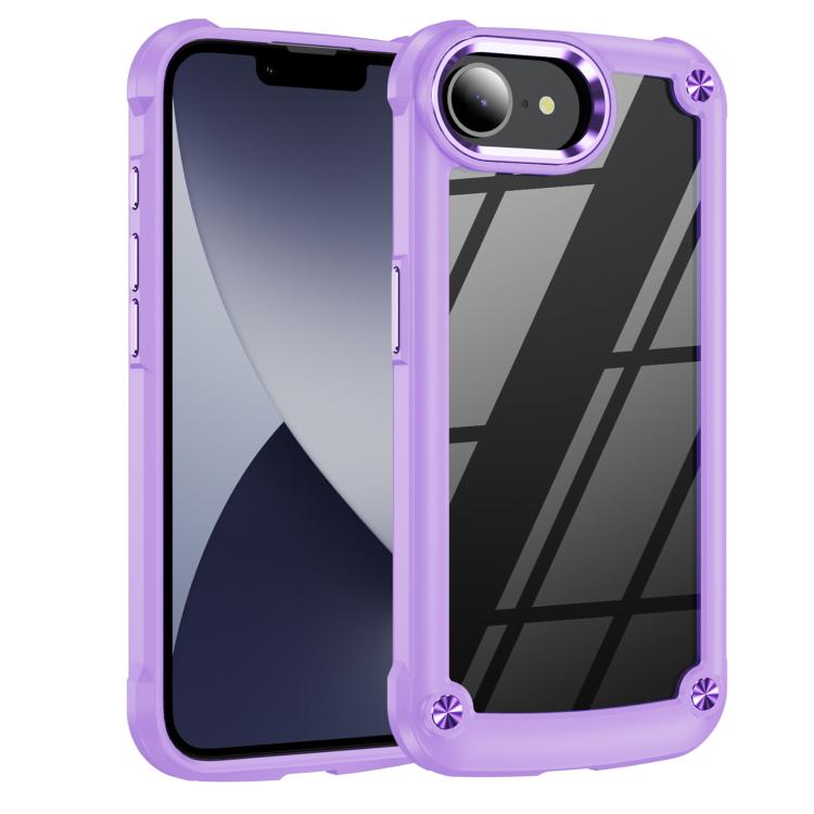 Lens protection TPU PC iPhone case purple for iPhone 17e and 16e