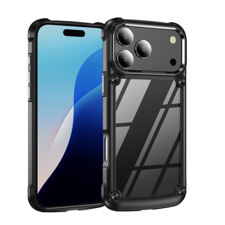 Lens protection TPU PC iPhone case black for iPhone 17 Pro Max