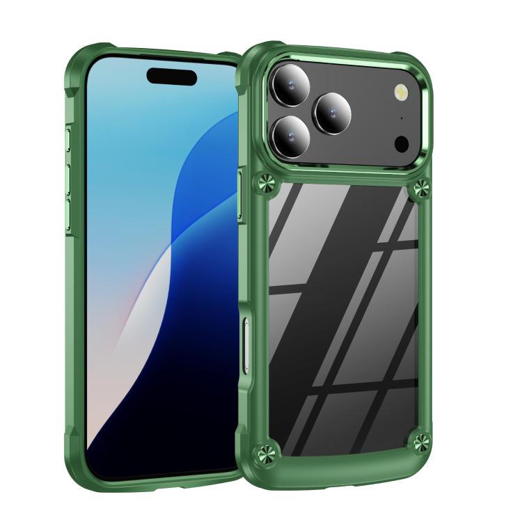 Lens protection TPU PC iPhone case green for iPhone 17 Pro Max