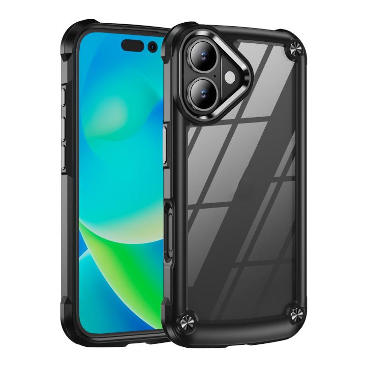 Lens protection TPU PC iPhone case black for iPhone 17