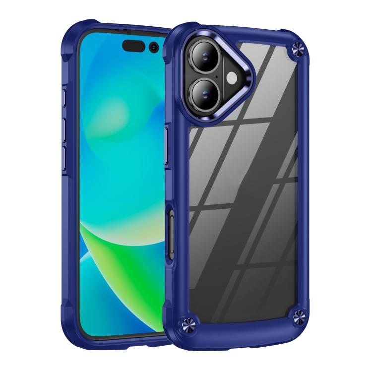 Lens protection TPU PC iPhone case blue for iPhone 17