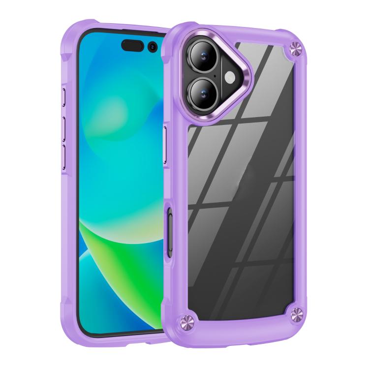 Lens protection TPU PC iPhone case purple for iPhone 17