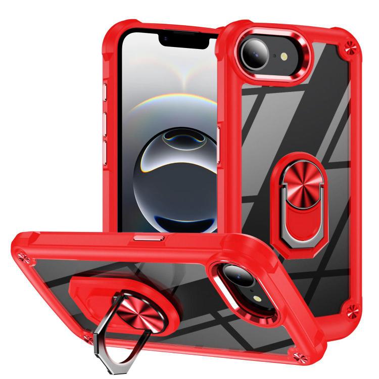 Ring holder lens protection TPU PC iPhone case red for iPhone 17e and 16e
