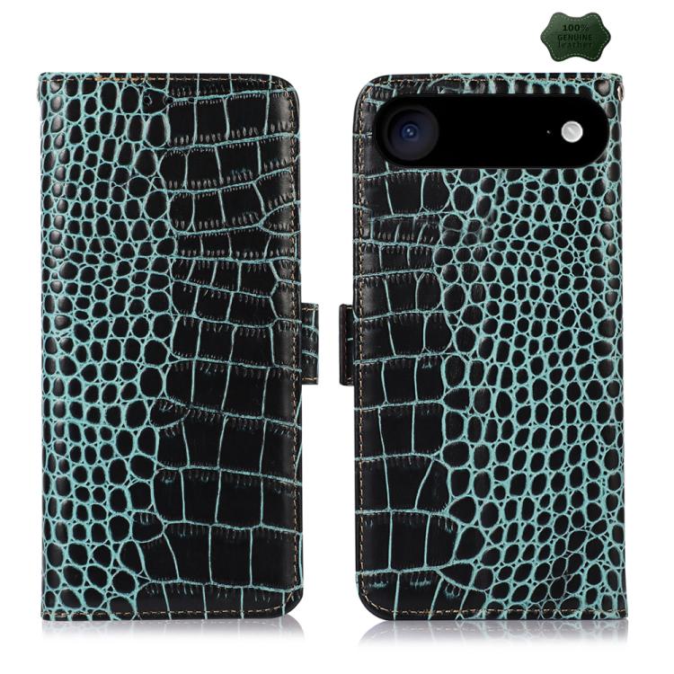 Green crocodile cowhide iPhone Air case