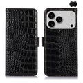Mira Sales crocodile cowhide RFID iPhone 17 Pro case in black
