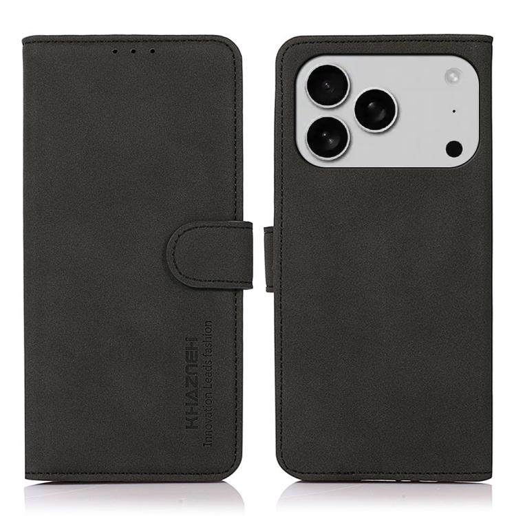 Mira Sales KHAZNEH matte texture PU TPU wallet iPhone 17 Pro case in black
