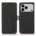 Mira Sales KHAZNEH matte texture PU TPU wallet iPhone 17 Pro case in black