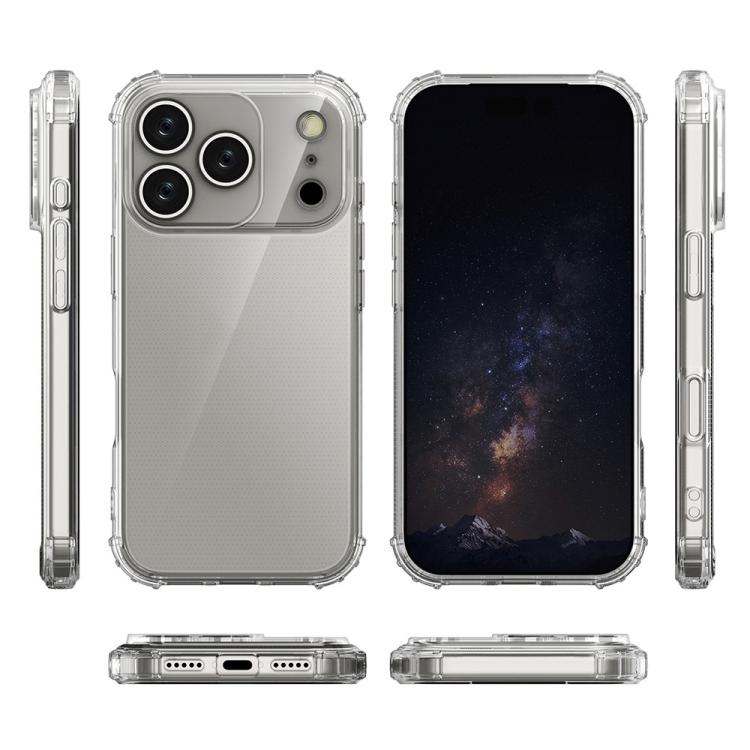 Clear shockproof iPhone case button cut out detail