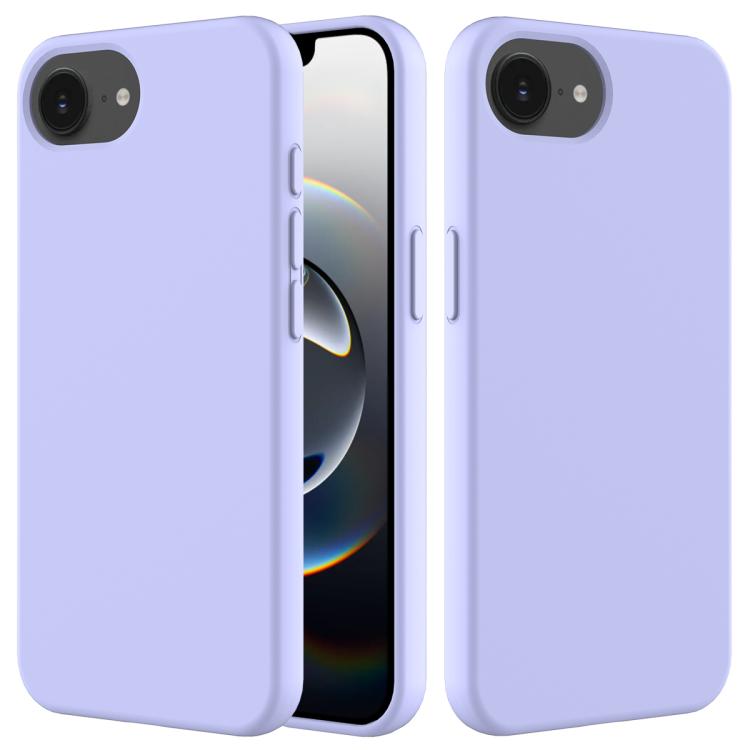 Solid colour silicone iPhone case purple for iPhone 17e and 16e