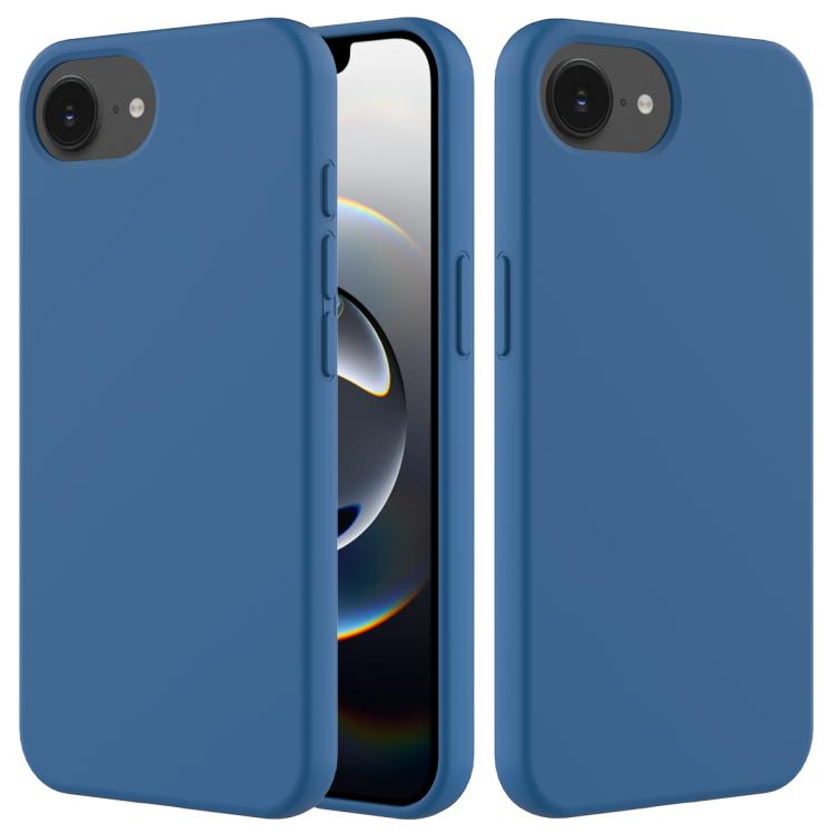 Solid colour silicone iPhone case cobalt blue for iPhone 17e and 16e