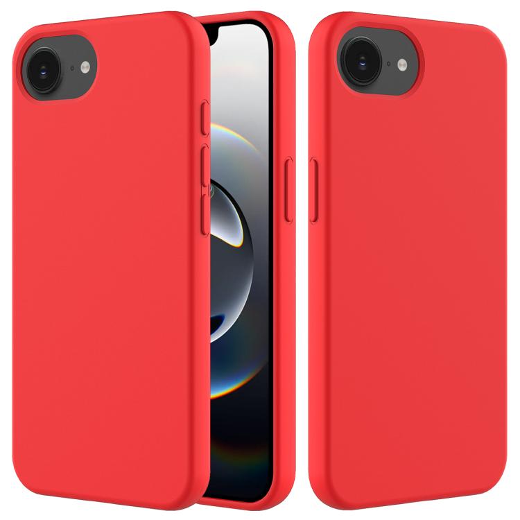 Solid colour silicone iPhone case red for iPhone 17e and 16e