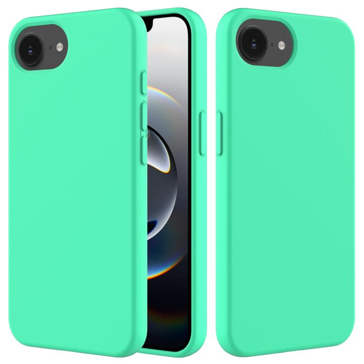 Solid colour silicone iPhone case green for iPhone 17e and 16e