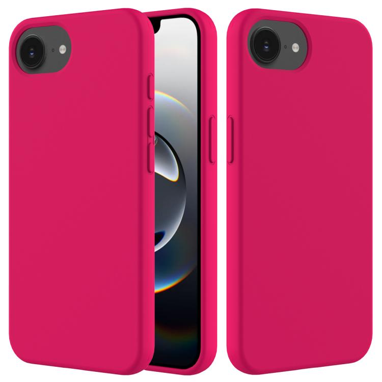 Solid colour silicone iPhone case rose red for iPhone 17e and 16e