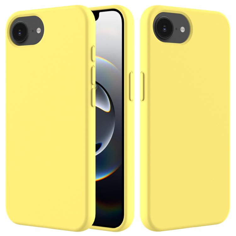 Solid colour silicone iPhone case lemon yellow for iPhone 17e and 16e