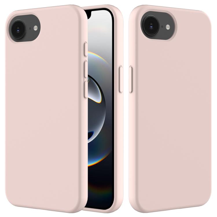 Solid colour silicone iPhone case sand pink for iPhone 17e and 16e