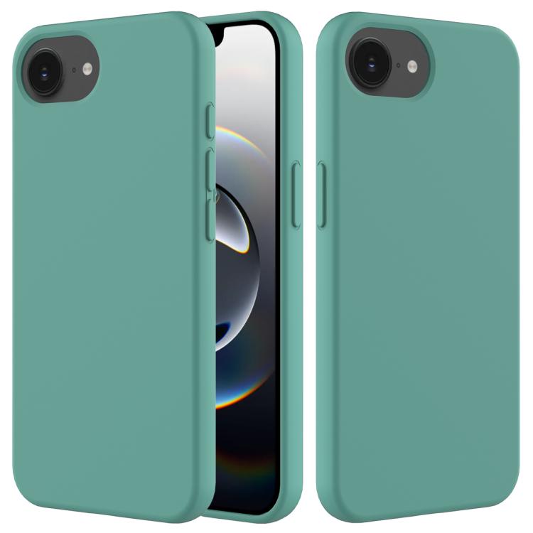 Solid colour silicone iPhone case pine needle green for iPhone 17e and 16e