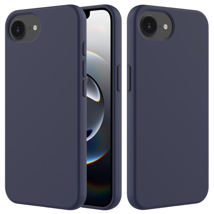 Solid colour silicone iPhone case midnight blue for iPhone 17e and 16e