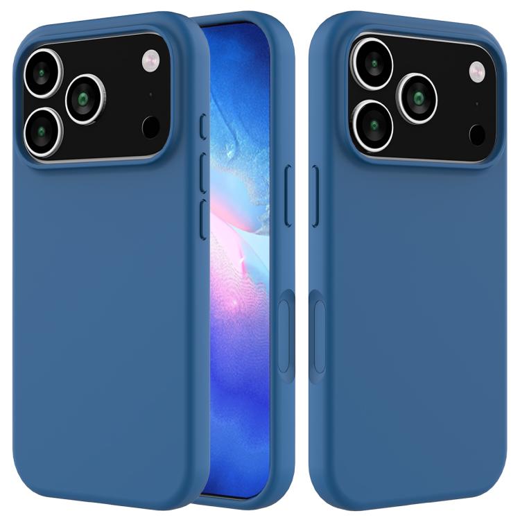 Solid colour silicone iPhone case cobalt blue for iPhone 17 Pro Max