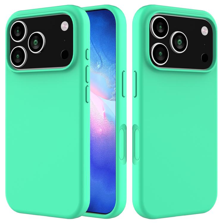 Solid colour silicone iPhone case green for iPhone 17 Pro Max