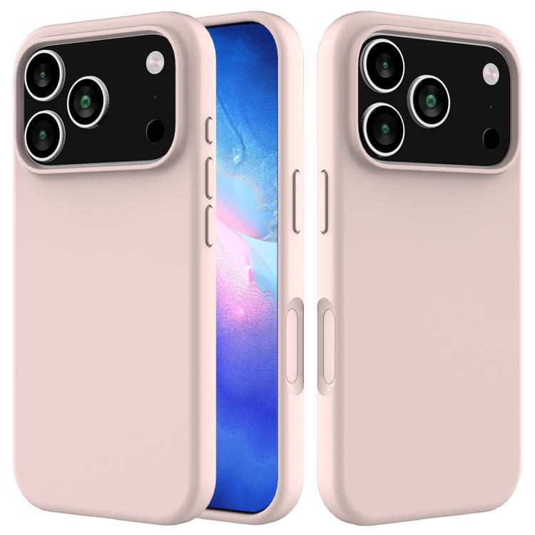 Solid colour silicone iPhone case sand pink for iPhone 17 Pro Max