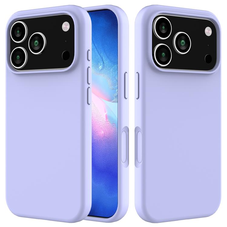 Solid colour silicone iPhone case purple for iPhone 17 Pro