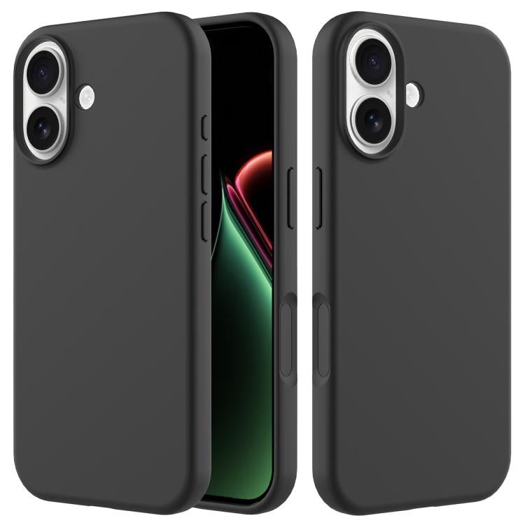 Solid colour silicone iPhone case black for iPhone 17