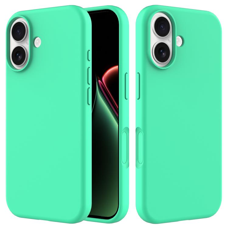 Solid colour silicone iPhone case green for iPhone 17