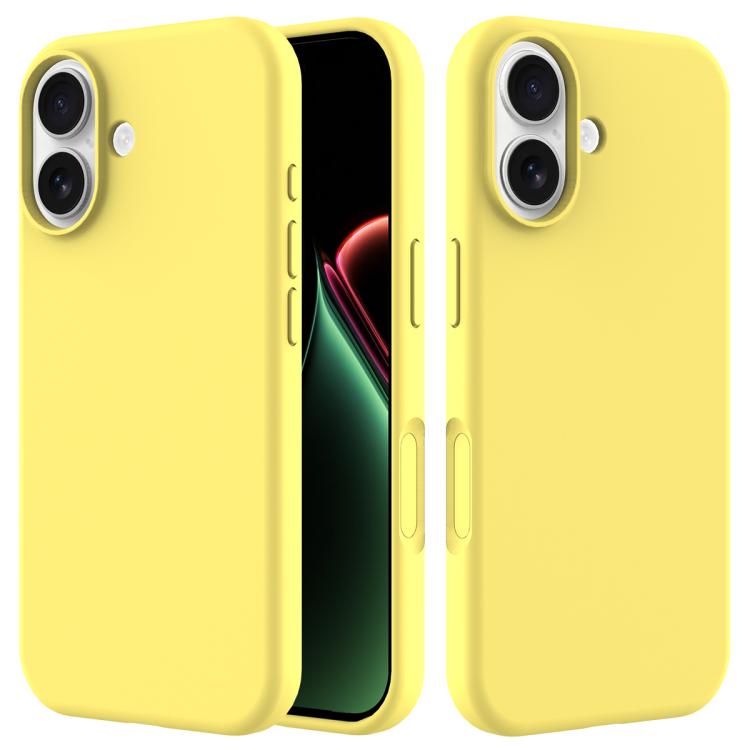 Solid colour silicone iPhone case lemon yellow for iPhone 17