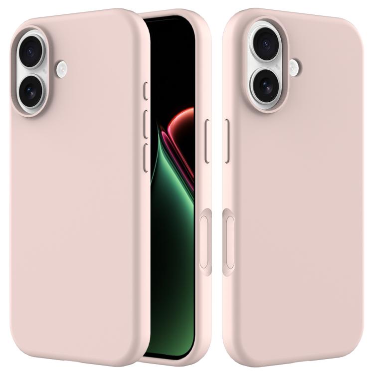 Solid colour silicone iPhone case sand pink for iPhone 17