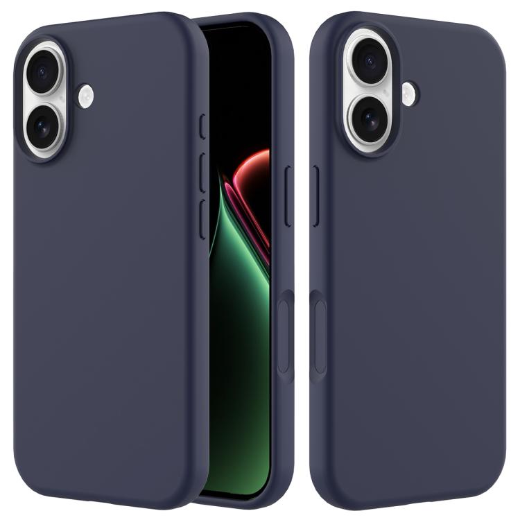Solid colour silicone iPhone case midnight blue for iPhone 17