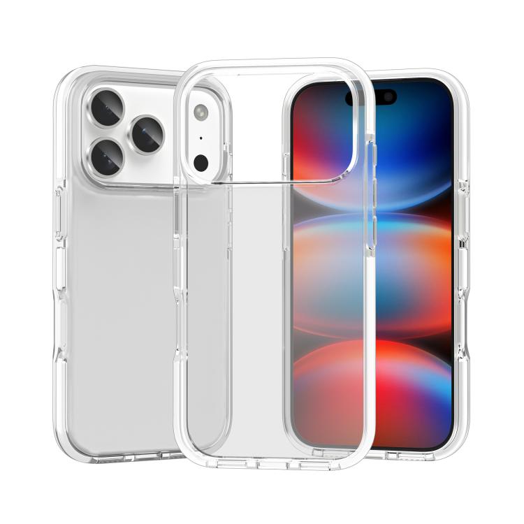 Two-colour shockproof high-transparency TPU iPhone case in white for iPhone 17 Pro Max