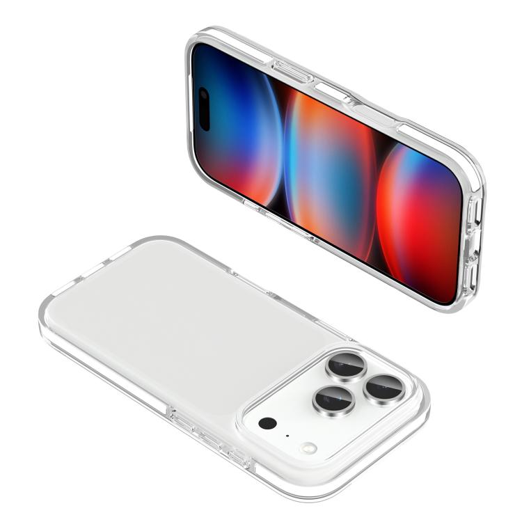 Two-colour high-transparency TPU iPhone case with ports and buttons detail