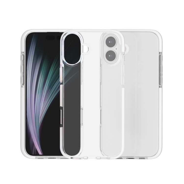 Two-colour shockproof high-transparency TPU iPhone case in white for iPhone 17