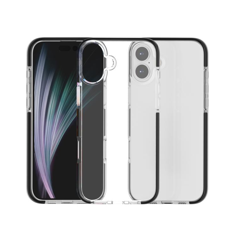 Two-colour shockproof high-transparency TPU iPhone case in black for iPhone 17