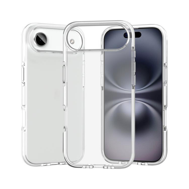 Two-colour shockproof high-transparency TPU iPhone case in white for iPhone Air