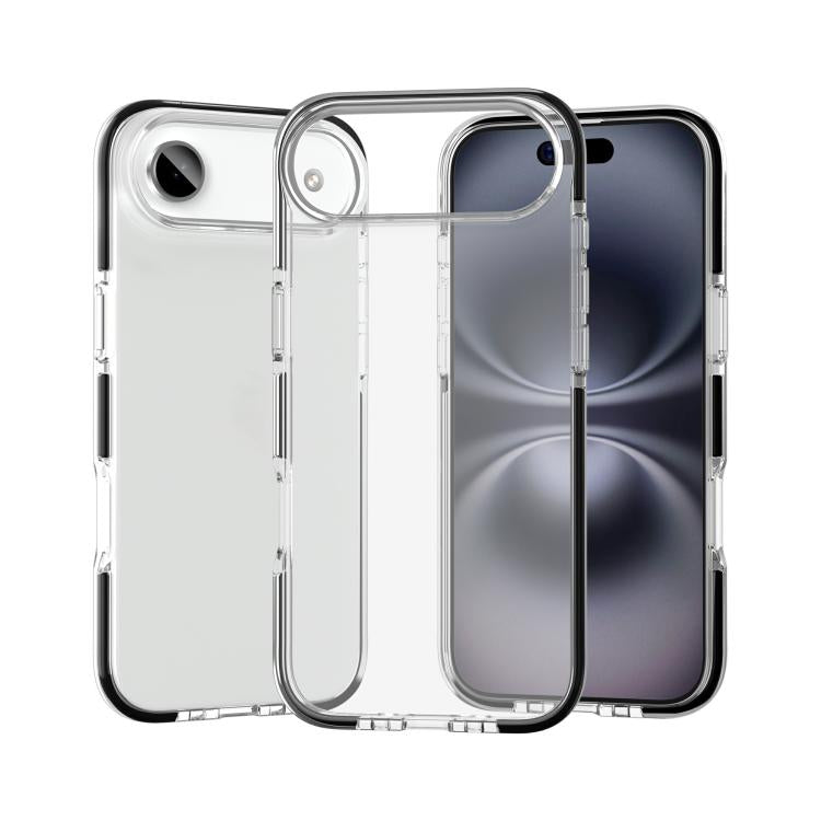 Two-colour shockproof high-transparency TPU iPhone case in black for iPhone Air