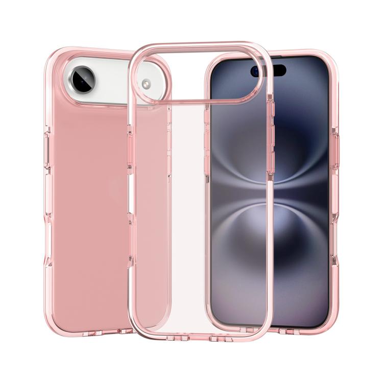 Two-colour shockproof high-transparency TPU iPhone case in pink for iPhone Air