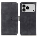 Mira Sales KHAZNEH retro PU leather wallet iPhone 17 Pro case in black