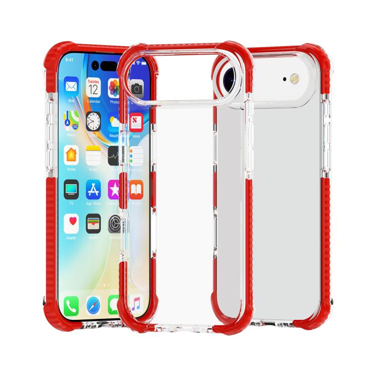 Four-corner shockproof TPU acrylic iPhone case in red for iPhone Air