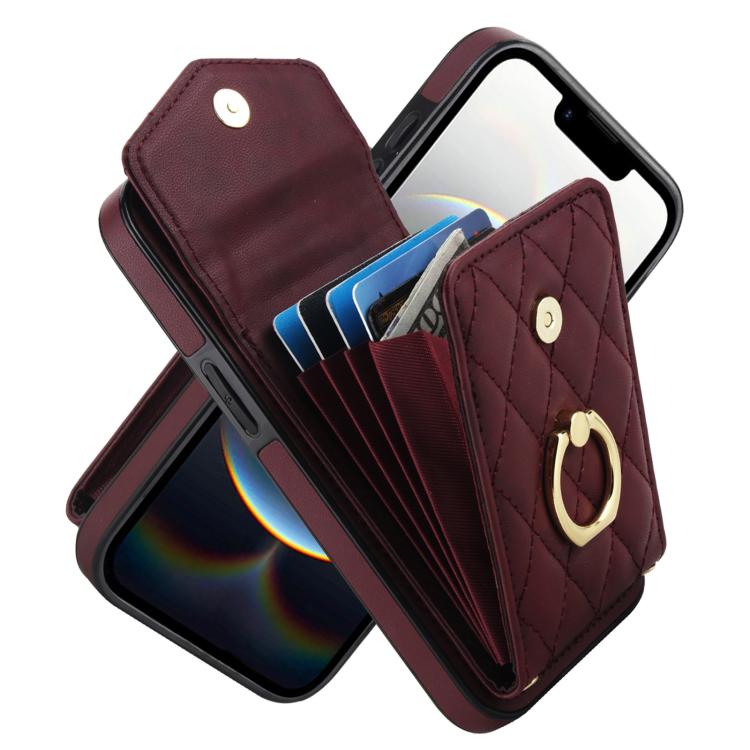 Wine Red rhombic iPhone 17e 16e case