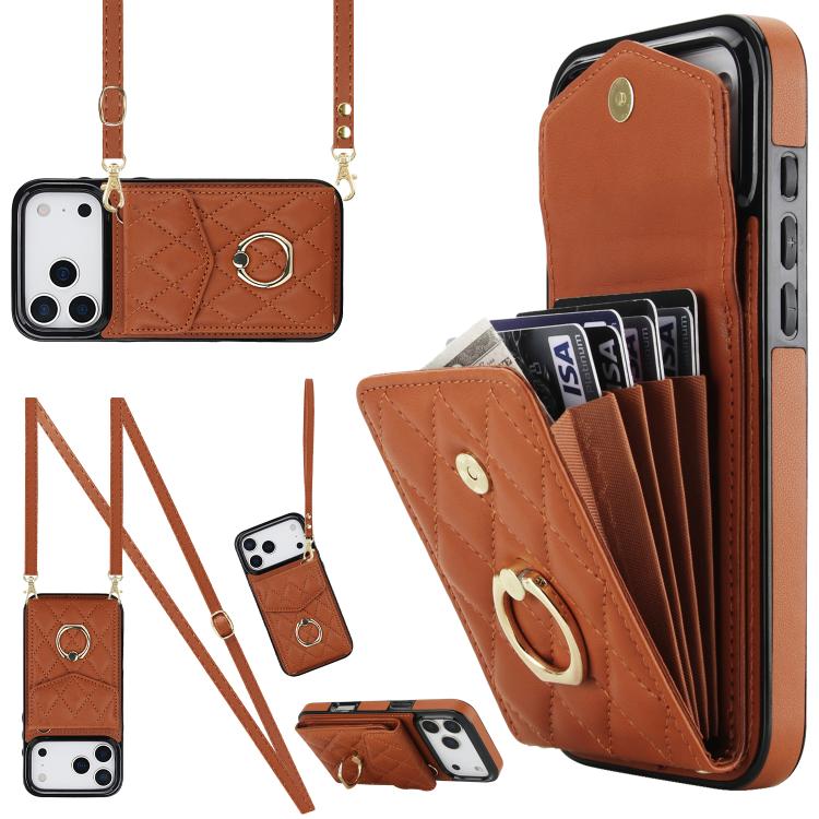 Brown rhombic iPhone 17 Pro Max case