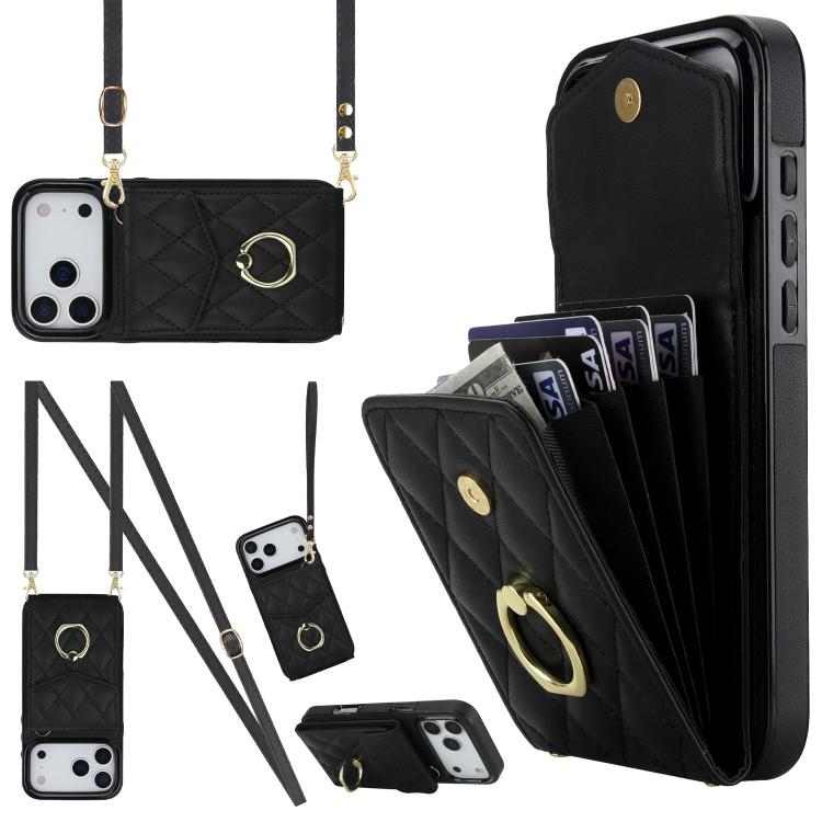 Black rhombic iPhone 17 Pro case