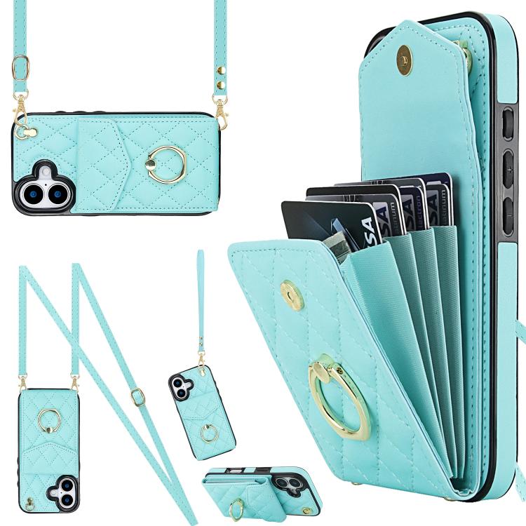 Mint Green rhombic iPhone 17 case