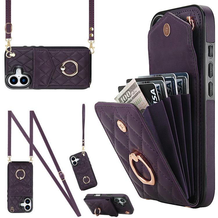 Dark Purple rhombic iPhone 17 case